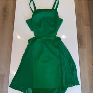 BCBGMaxAzria Green Cut Out Dress